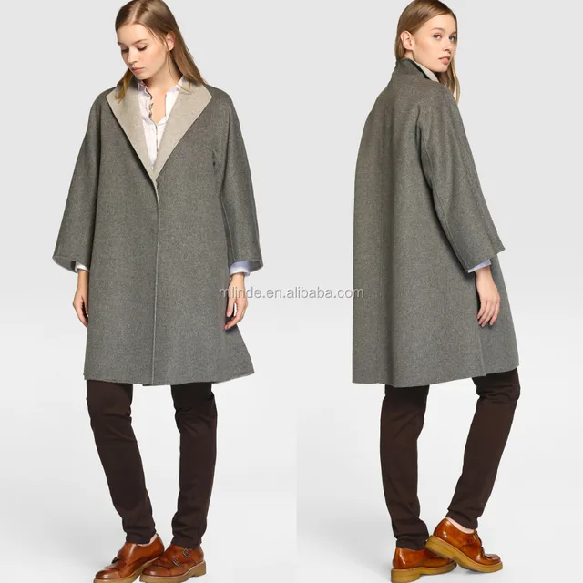 latest designs gray fur coat women long loose winter keep warm