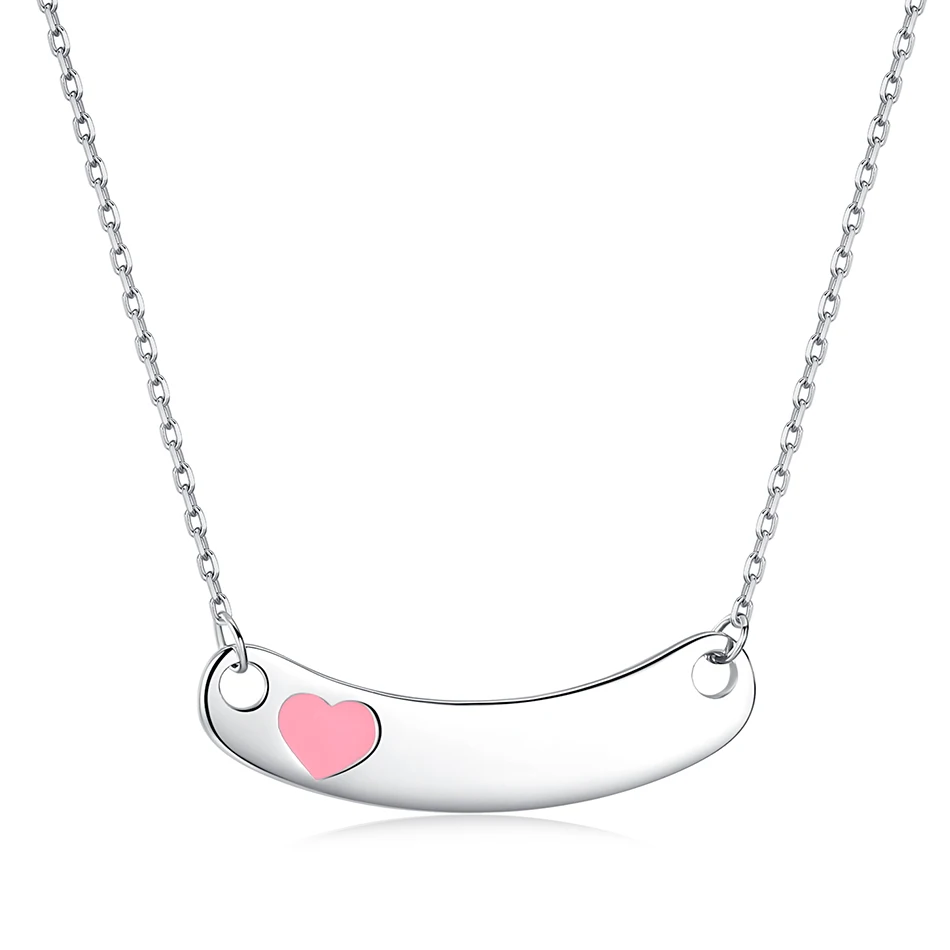 Lovely 100% 925 Sterling Silver Pink Enamel Heart Necklace For Women Fashion Free Custom Jewelry Gift
Lovely 100% 925 Sterling Silver Pink Enamel Heart Necklace For Women Fashion Free Custom Jewelry Gift