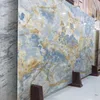 Newstar Vast Sky Blue Onyx Mable Marble Cheap Price In China For Countertop