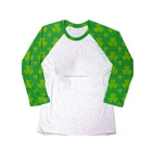 Wholesale Men Women Custom Shamrock St. Patrick's Day Raglan T-shirt