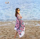 Cheap china bulk wholesale 100% cotton OEM personalized digital printed warm and windproof round beach towel for shawl