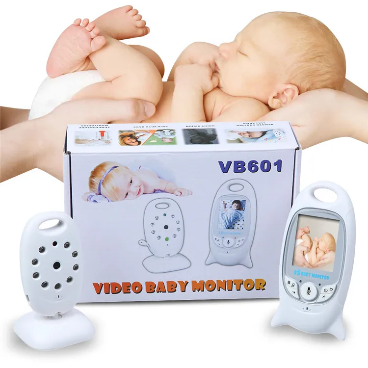 Infrared Night Vision Two Way Talk Back Wireless Temperature Monitoring Video Baby Monitor With  Lullabies