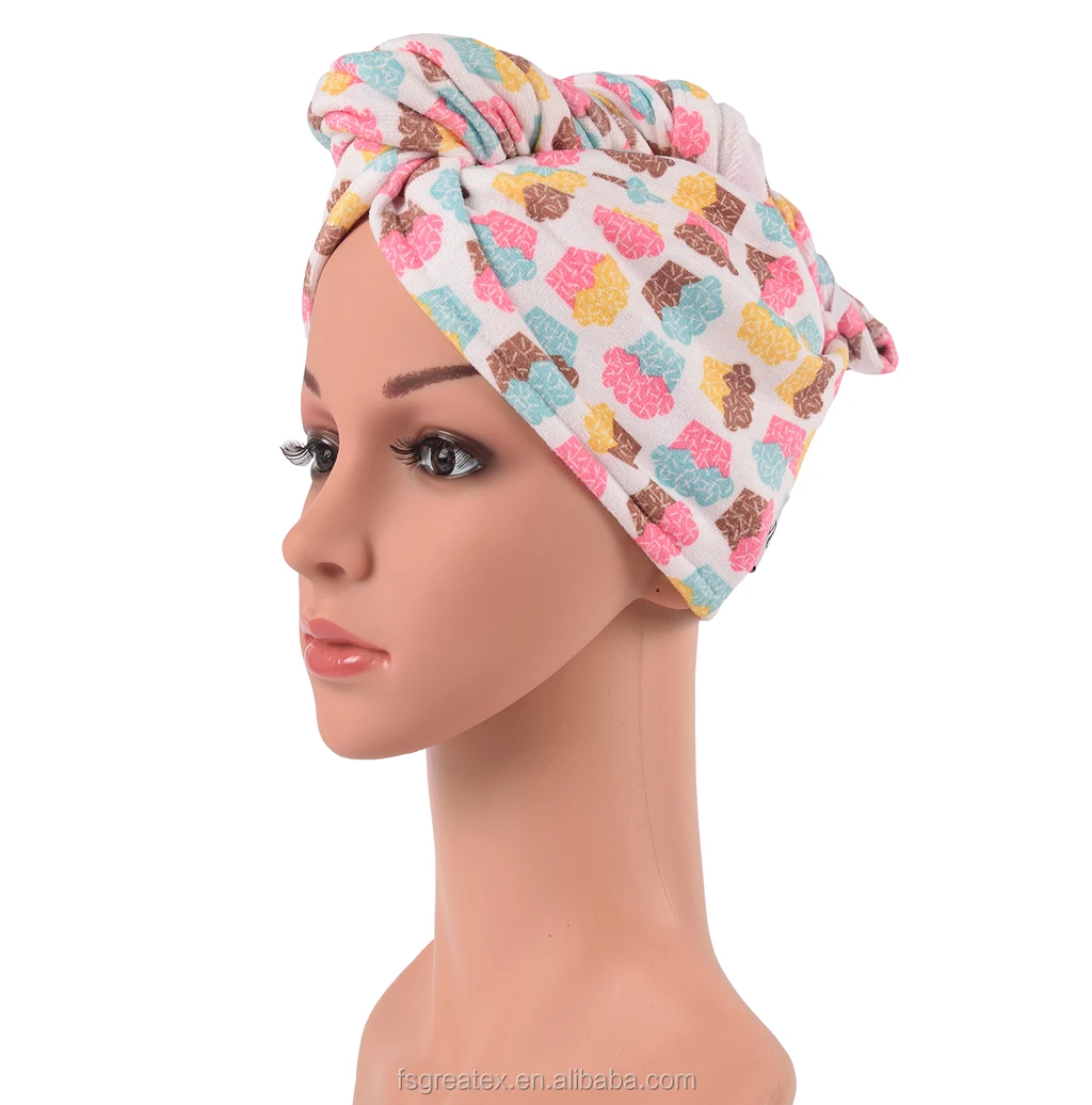 Printed Microfiber Hair Turban