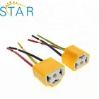Ceramic Car Auto Headlight Connector Plug H4 Lamp Bulb Socket Wiring Harness