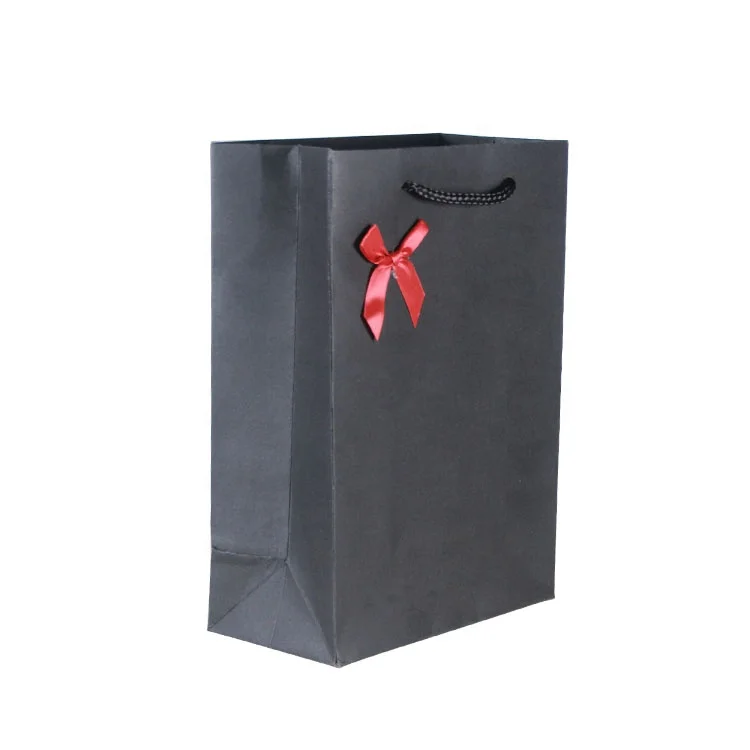 item gift packing bag material kraft paper, art paper, black
