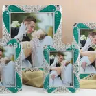Zinc Alloy Rhinestones Inlaid Baroque Style Enamel Picture Frame