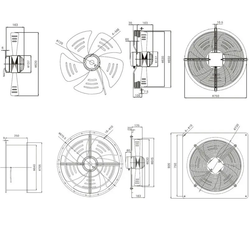 Axial Flow Fan, 630mm, IP54 - detail 4