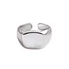 Jewelry online wholesale high polished square top dome 925 Sterling Silver Open Back Engravable Signet Ring