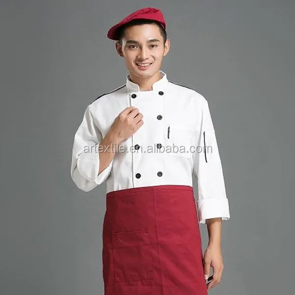 unisex men women chef jacket white black coats cook clothes food
