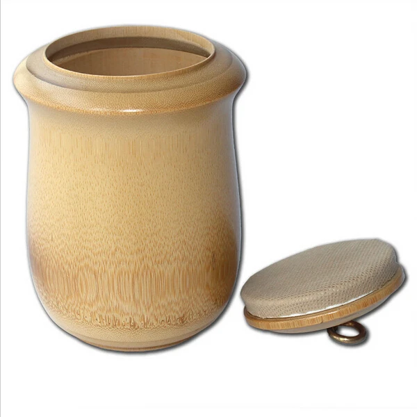 Natural bamboo airtight spices jars vintage coffee tea sugar jars sealed cans cover kitchen storage bottles 1200ml