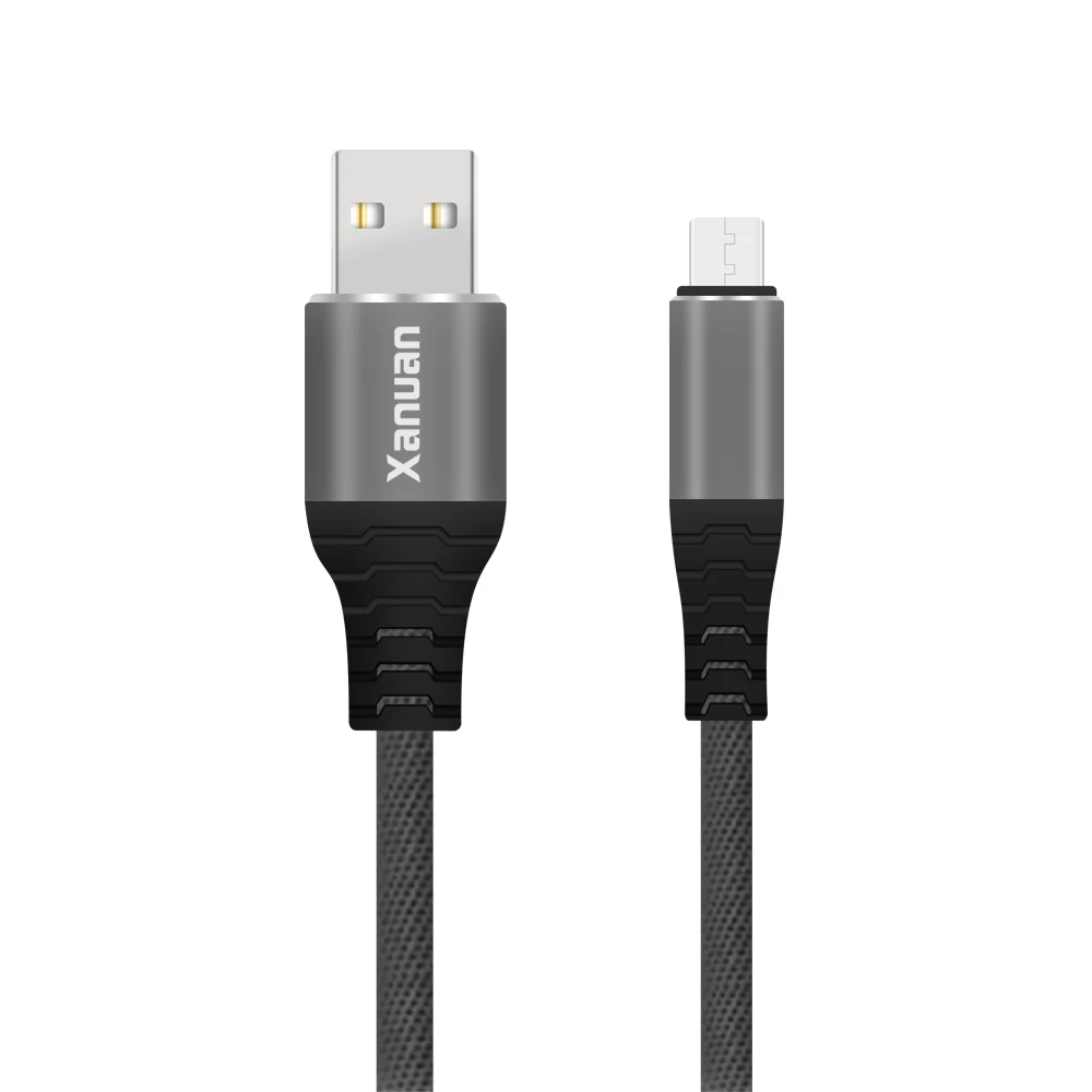 

XANUAN new style Fabric braided Micro USB Cable Android 1M fast charing 3A for samsung, HTC, Motorola