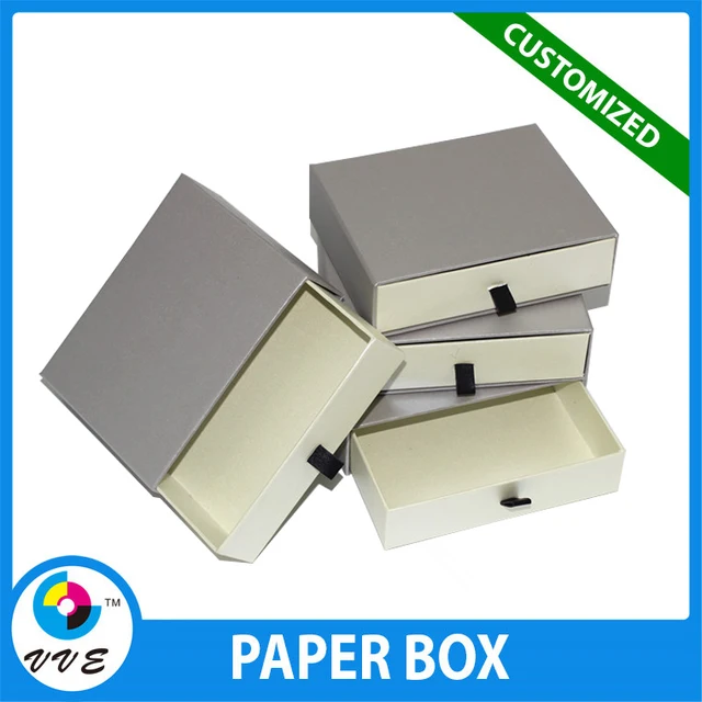 custom printed paper sliding cosmetics box drawer gift packaging