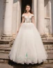 Wedding decent quinceanera ball gown design beaded pearls decoration bride dress