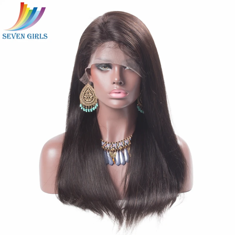 Sevengirls natural color Straight 180% density Indian Pre plucked full lace wig human hair
Sevengirls natural color Straight 180% density Indian Pre plucked full lace wig human hair