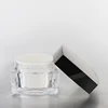 5g 10g 15g 30g 50g skin care sample jars containers small square shape acrylic plastic cosmetic lotion cream jars