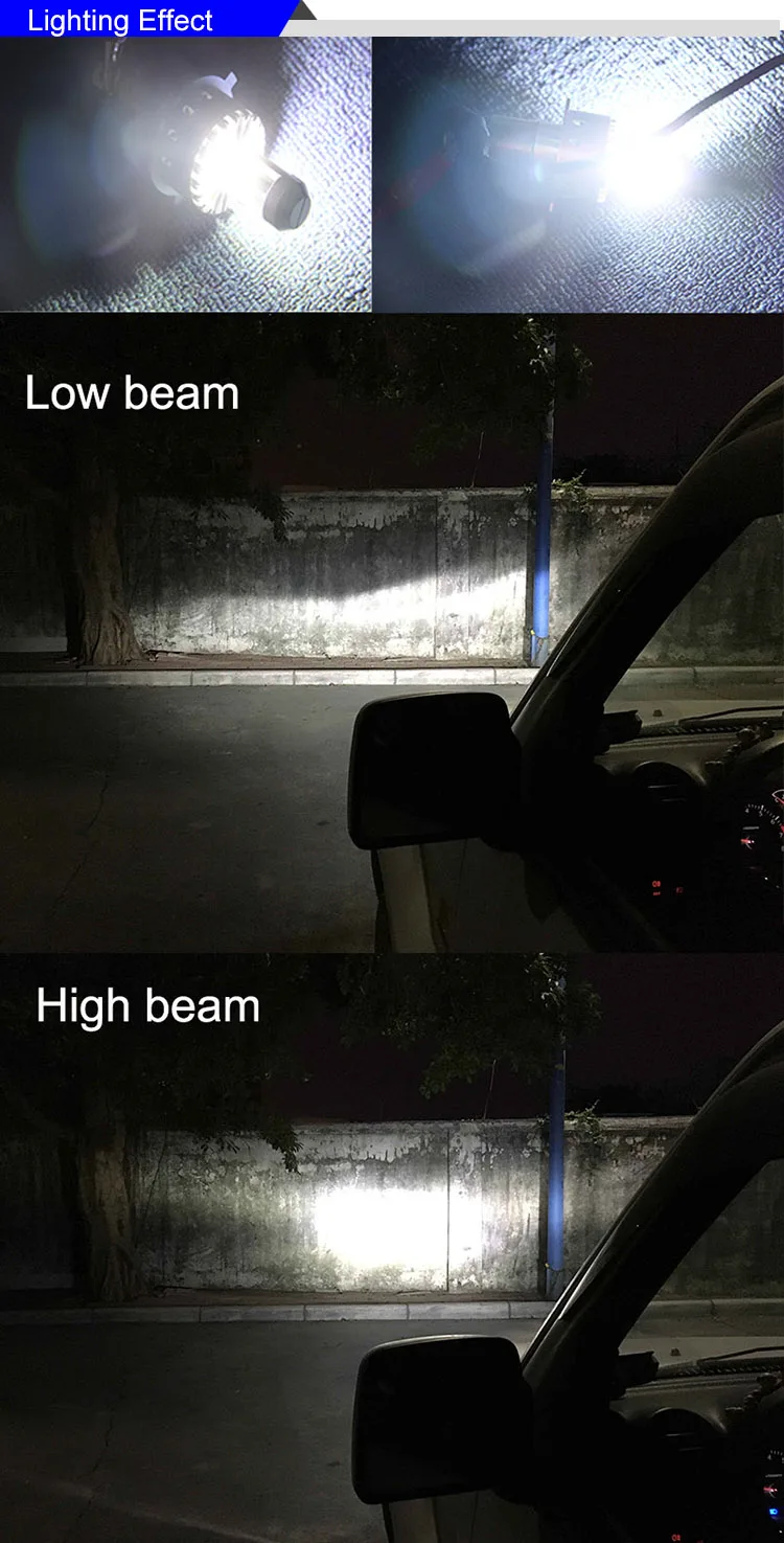Jeeps head light bulbs H4 led headlight restoration kits 7S/7P IP68 offroad led head lamp