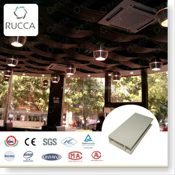 Foshan Rucca Wood Plastic Composite Ceiling Tiles Pvc Ceiling