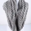 2017 Winter Cable Ring Scarf Women Knitting Infinity Scarves Knitted Warm Neck Circle Scarf bufandas cuellos Hot Sale