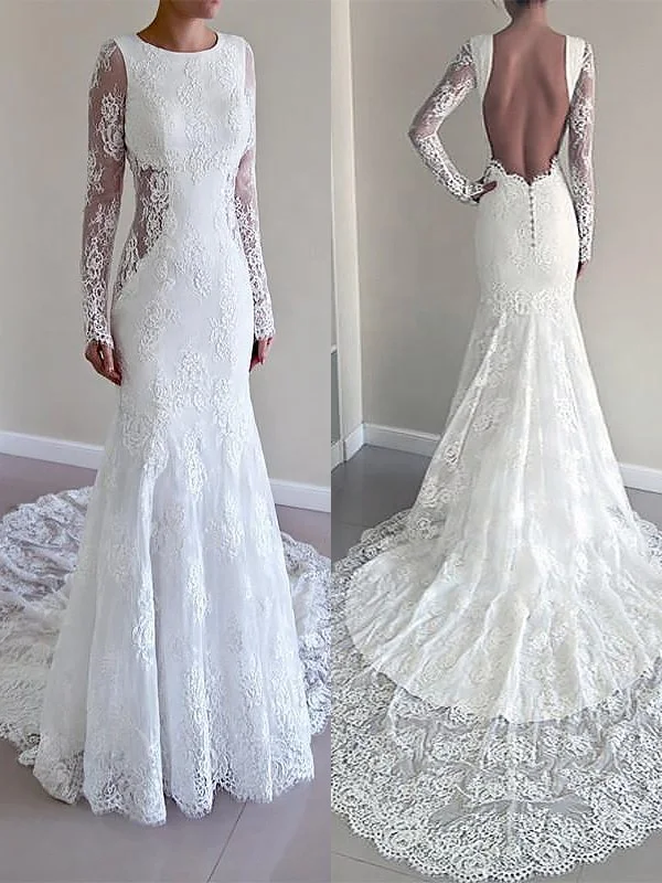 slim fit mermaid wedding dress