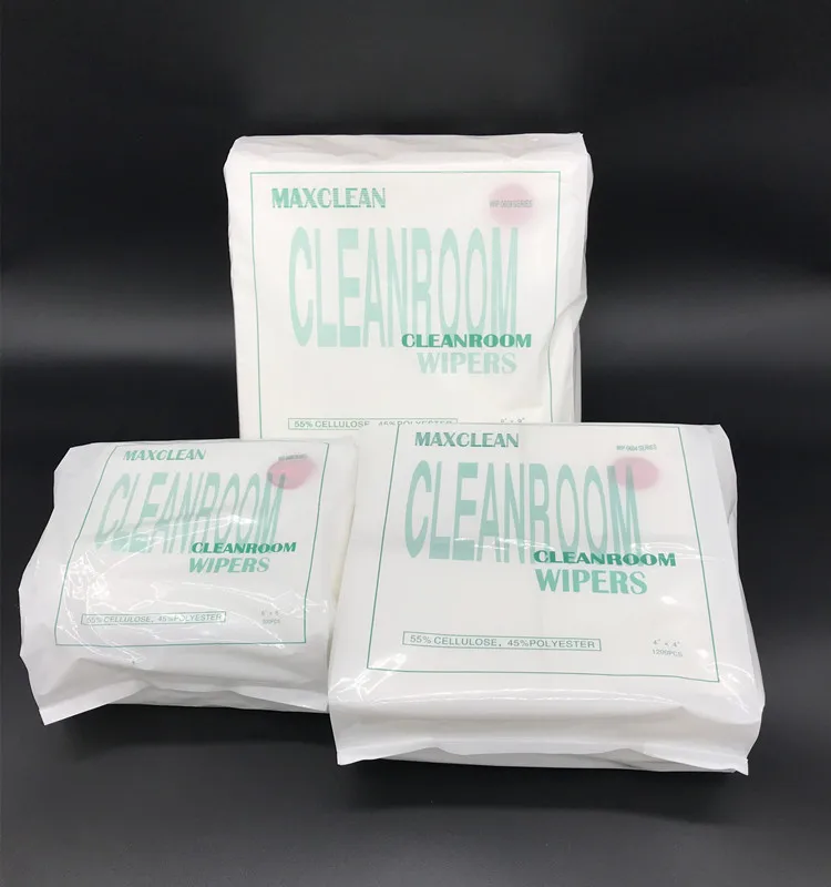 12"x12" lint free cleanroom wipe for industrial cleaning