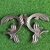 Custom wrought iron leaves as fence ornaments cast steel accessories