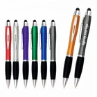 Function stylus ball pen with LED light of laser engraved logo printed for promotion