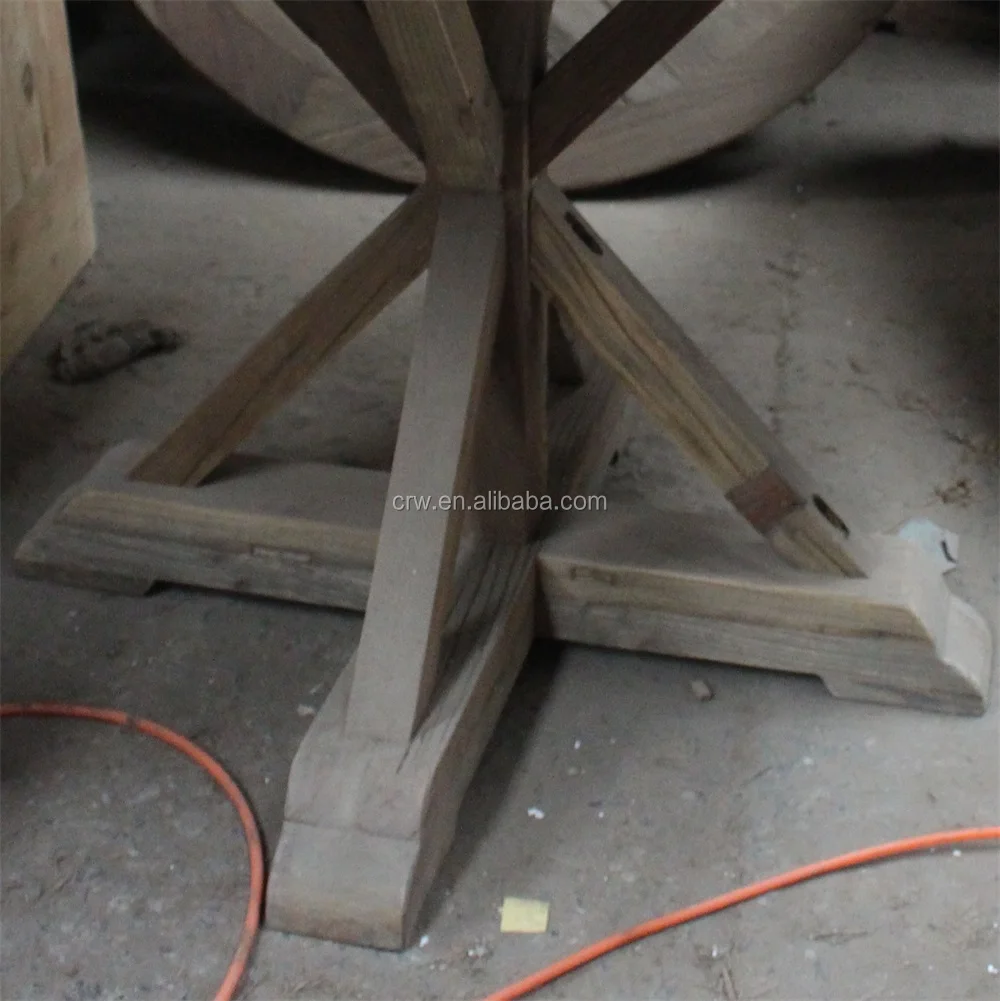RE-1506木材刻まれたダイニングテーブル脚固体木製ラウンド10人ダイニングテーブル仕入れ・メーカー・工場