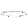 Brilliant & Delicate CZ Stone Bezel 925 Sterling Silver Bracelet Jewelry For Wedding