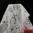 wholesale custom embroidery white chemical lace fabric