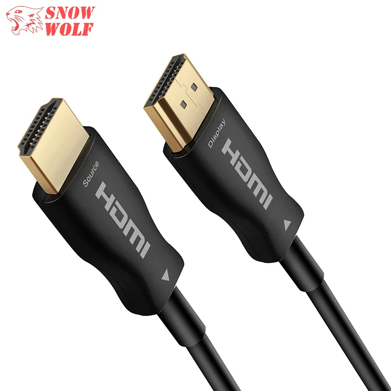 Fiber HDMI cable Manufacturer 10M 15M 20M 30M 50M 70M 80M 100M 4K/60Hz RGB 4:4:4 18Gbps Fiber Optic HDMI 2.0b cable - ANKUX.COM