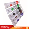 most affordable OEM logo 12ml non toxic bright colors acrylic paints hand drawn nails clothes acrylic color