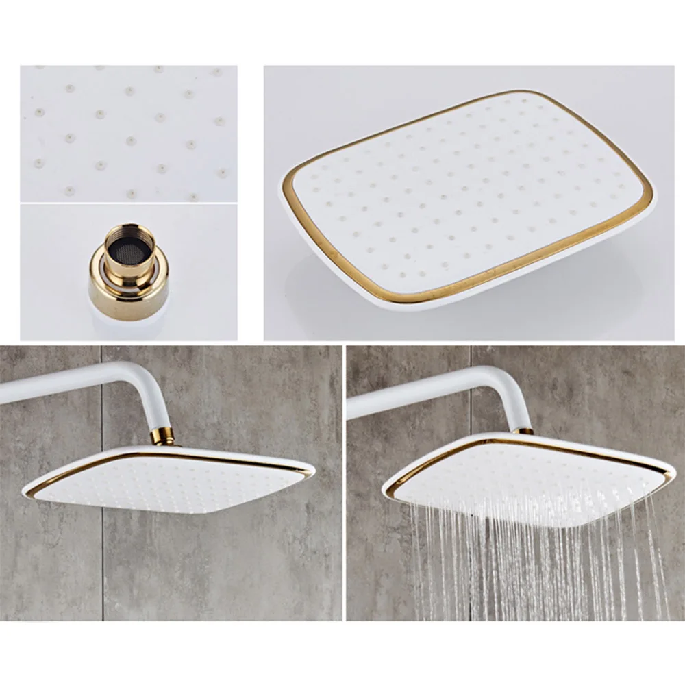 wall mounted thermostatic rainfall bathroom body shower set with