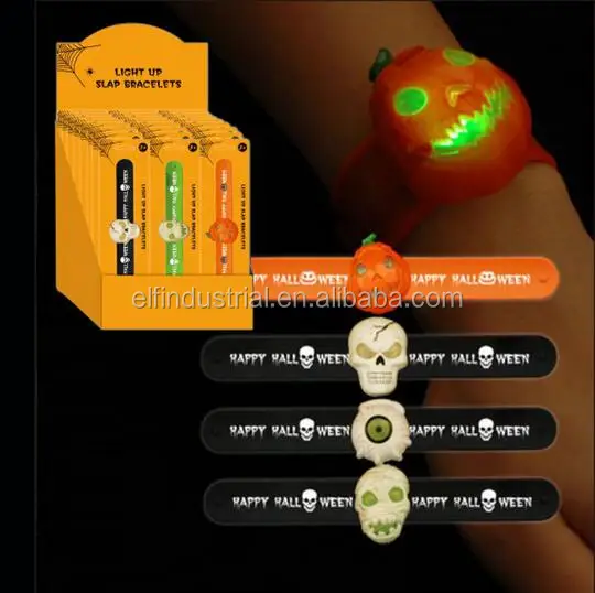 ghost bracelet light up pumpkin wristband halloween luminous led