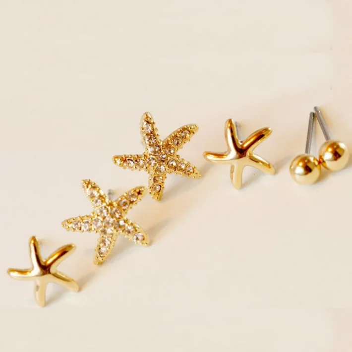 Yiwu Factory Direct Selling Three-piece Set Starfish Earrings 
Yiwu Factory Direct Selling Three-piece Set Starfish Earrings