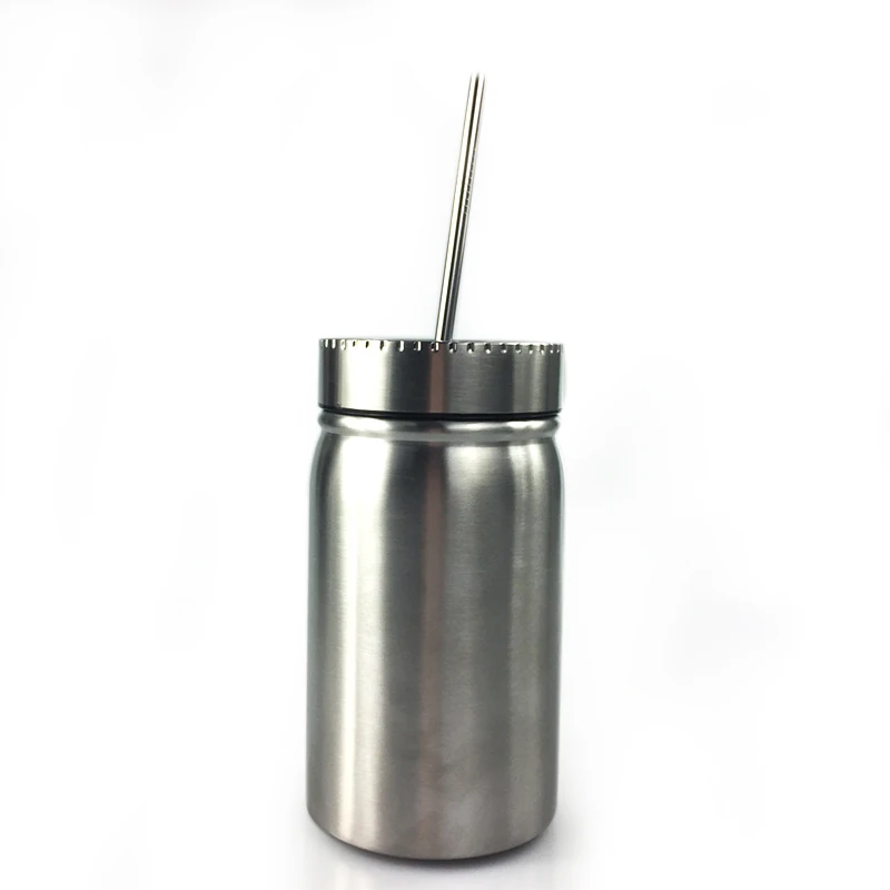 17oz 500ml Double Wall Vacuum Insulated Stainless Steel Mason Jar Cups with Stainless Steel Straws, Customized colors acceptable
17oz 500ml Double Wall Vacuum Insulated Stainless Steel Mason Jar Cups with Stainless Steel Straws, Customized colors acceptable