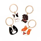Europe and American jewelry creative fashion keychain pet dog bone key chain teddy bear bulldog dog cute pendant