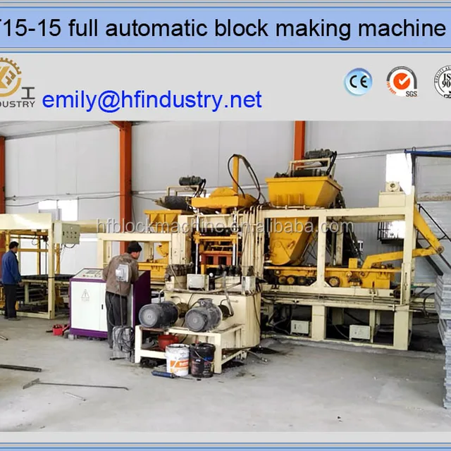 qt15-15 automatic foam concrete block machine eps forming