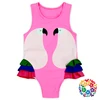 New Style Sleeveless Swan Printing Swim Wear Clothes Baby Girls One Piece Swimsuit