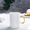 Hot sale v shaped 11oz oem custom print design logo ceramic mug for couple