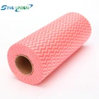 Blue/Green/Orange perforated spunlace nonwoven roll wipes for household cleaning