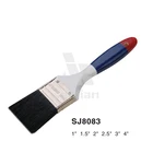Black bristle hard wood handle paint brush