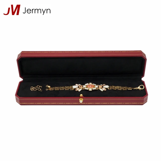 china wholesale vintage leatherette paper jewelry boxes for