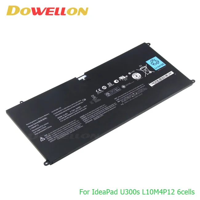 14.8V 54Wh L10M4P12 New Notebook Laptop Battery for Lenovo IdeaPad U300 U300s Yoga 13 series computer, Black
14.8V 54Wh L10M4P12 New Notebook Laptop Battery for Lenovo IdeaPad U300 U300s Yoga 13 series computer, Black