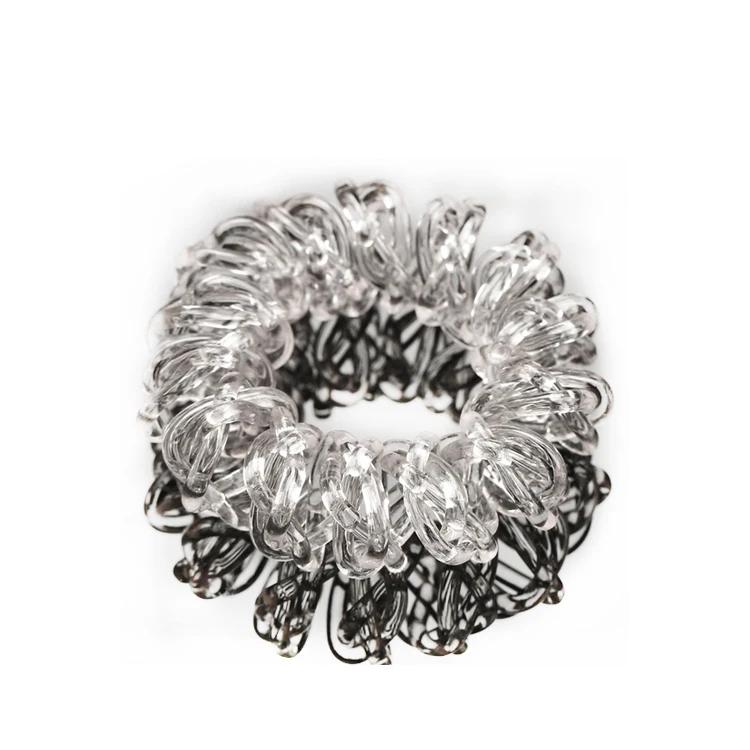 New Arrival Transparent 3 Wire Crossing Fashion Spiral Elastic Hair Ties Plastic Hair Ring For Girls, Pantone card color
New Arrival Transparent 3 Wire Crossing Fashion Spiral Elastic Hair Ties Plastic Hair Ring For Girls, Pantone card color