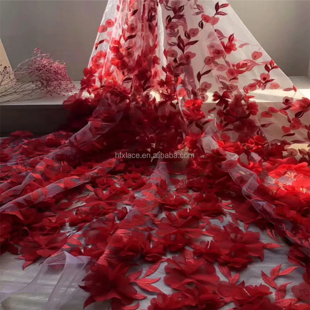 Pretty Luxury African Lace Dress Styles Embroidery Net Lace 3d Big Flower Tulle Lace Fabric, Red
Pretty Luxury African Lace Dress Styles Embroidery Net Lace 3d Big Flower Tulle Lace Fabric, Red