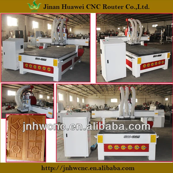 China jinan ATC New prduct pneumatic Three tool changer wood MDF PVC Plastic matel manufacturing multicam cnc router for sale