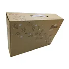 Manufacturer OEM packaging boxes brown cardboard craft carton with plastic handle