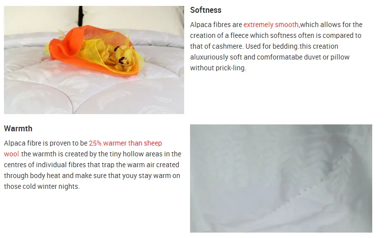 100% new zealand softness & warmth queen size alpaca duvet