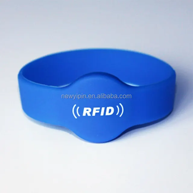 costom print logo silicone sauna ic chip bracelet rfid wristband