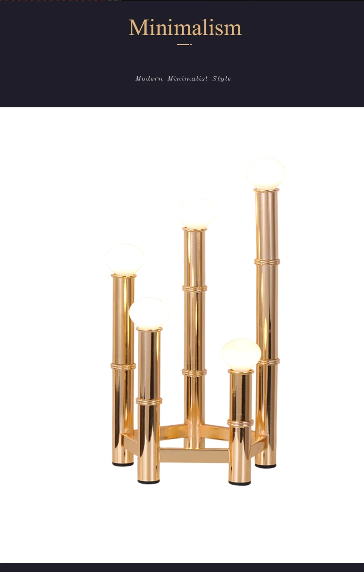 LED postmodern hotel study living room art vertical wrought iron study bedroom light luxury table lamp